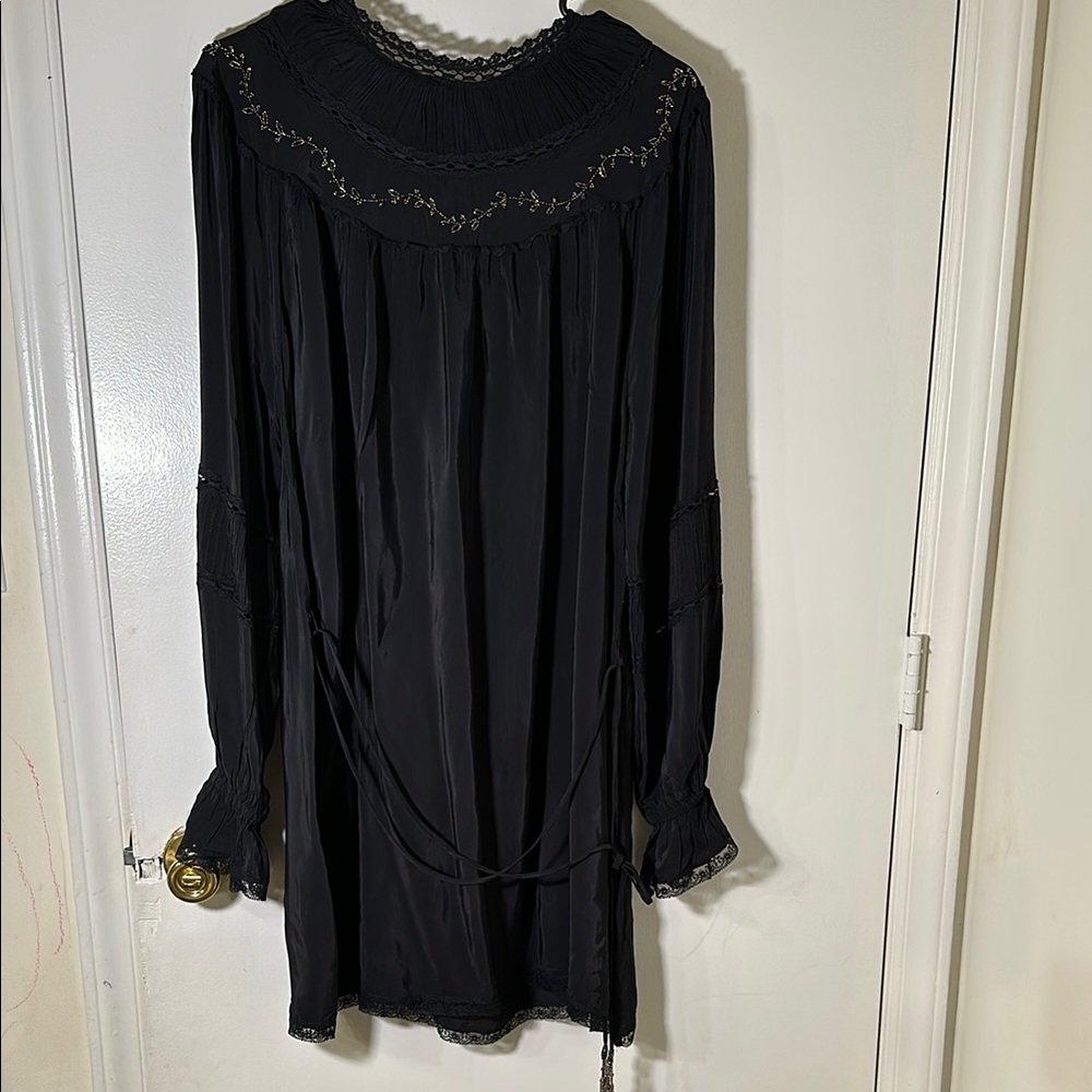 Zara Black Long Sleeve Dress